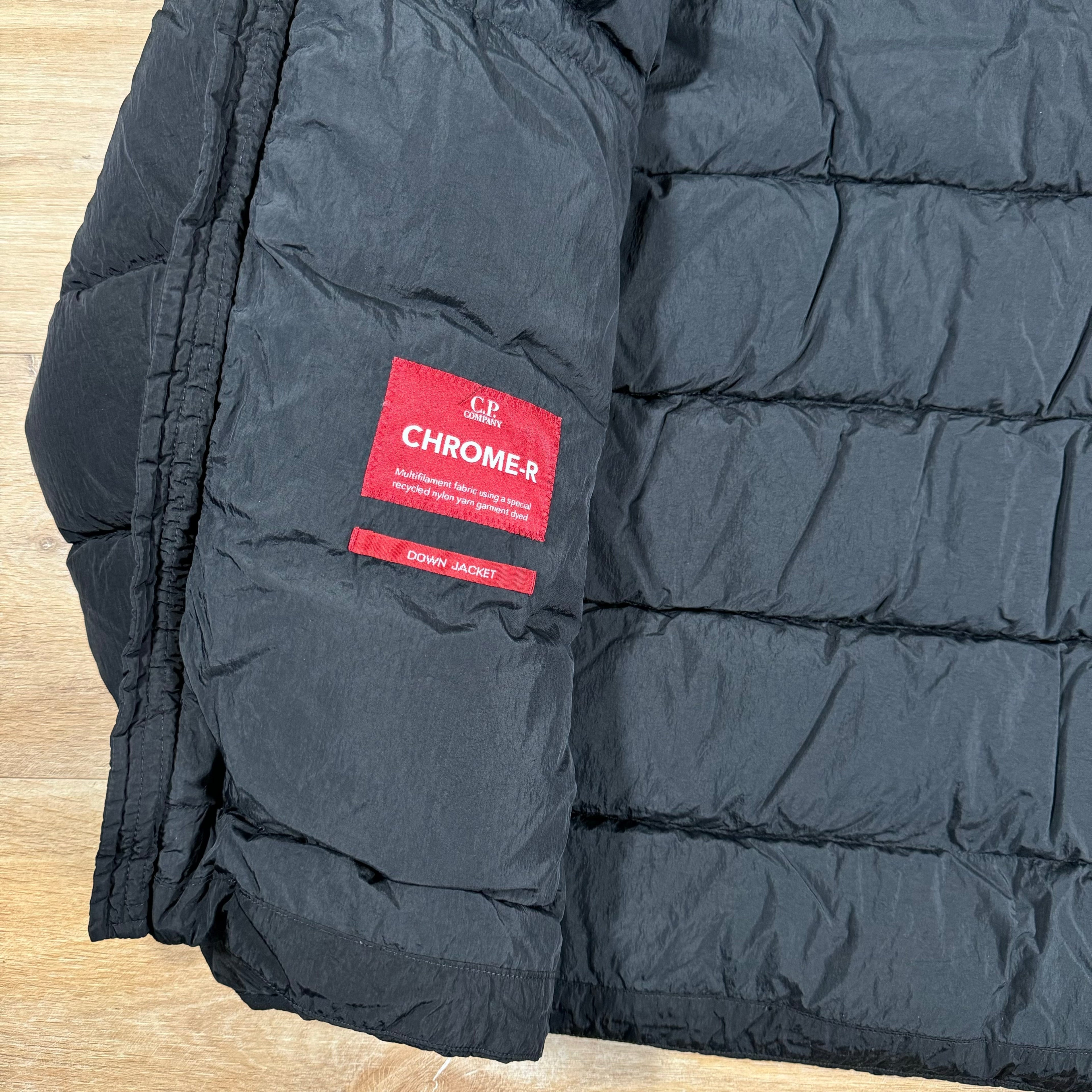 CP Company Chrome-R Goggle Down Jacket in Black -Usfansport