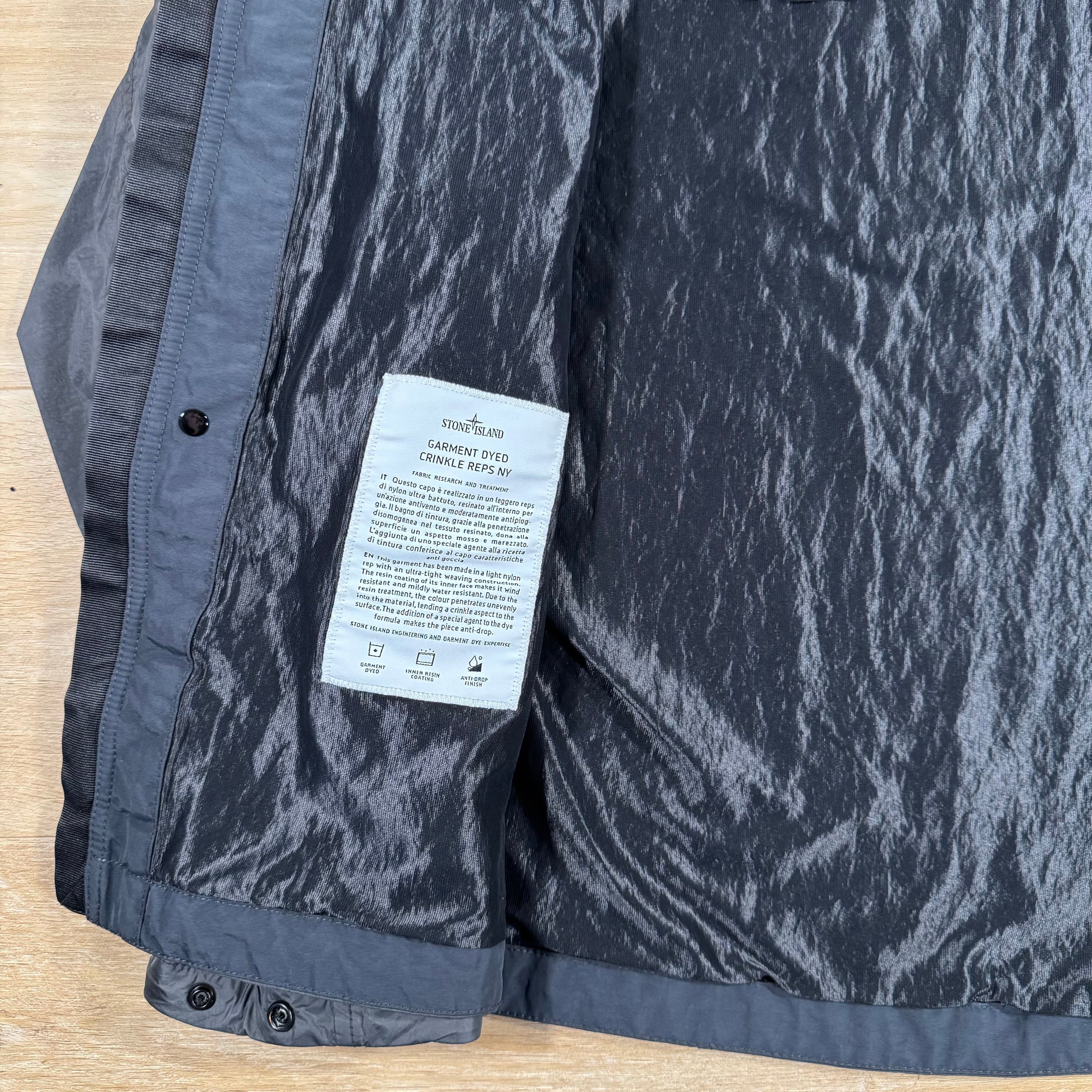 Stone Island Crinkle Reps R-NY Jacket in Charcoal Grey -Usfansport