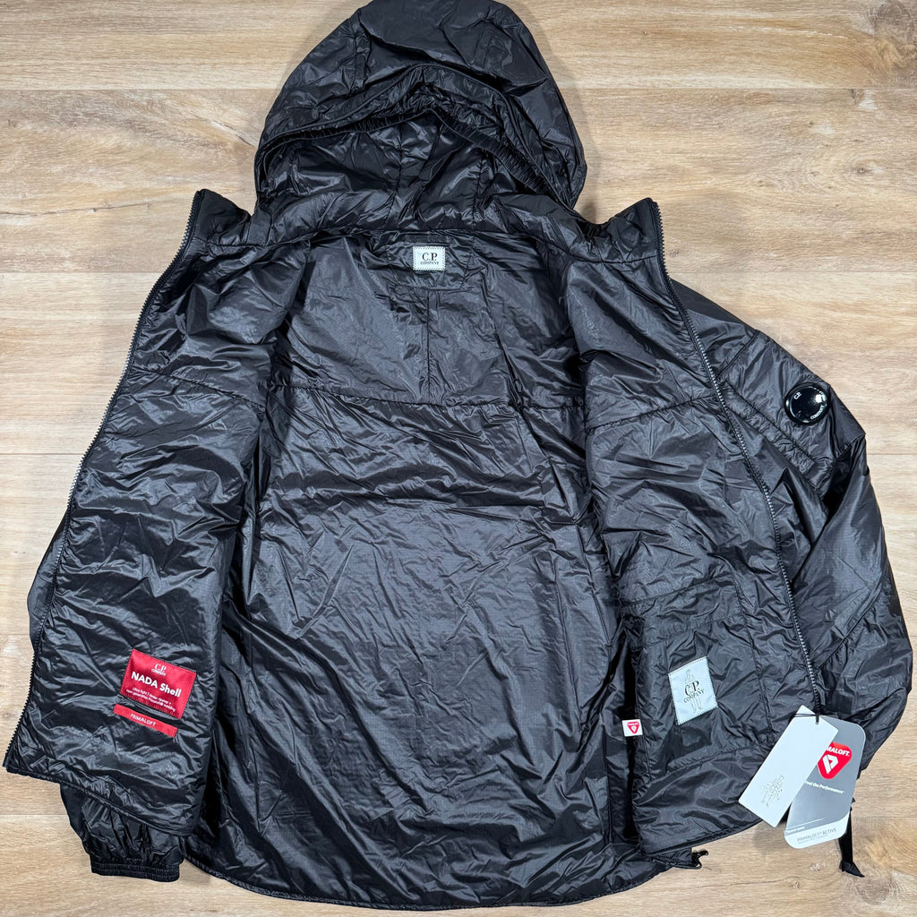 CP Company Nada Shell Lens Padded Jacket in Black -Usfansport
