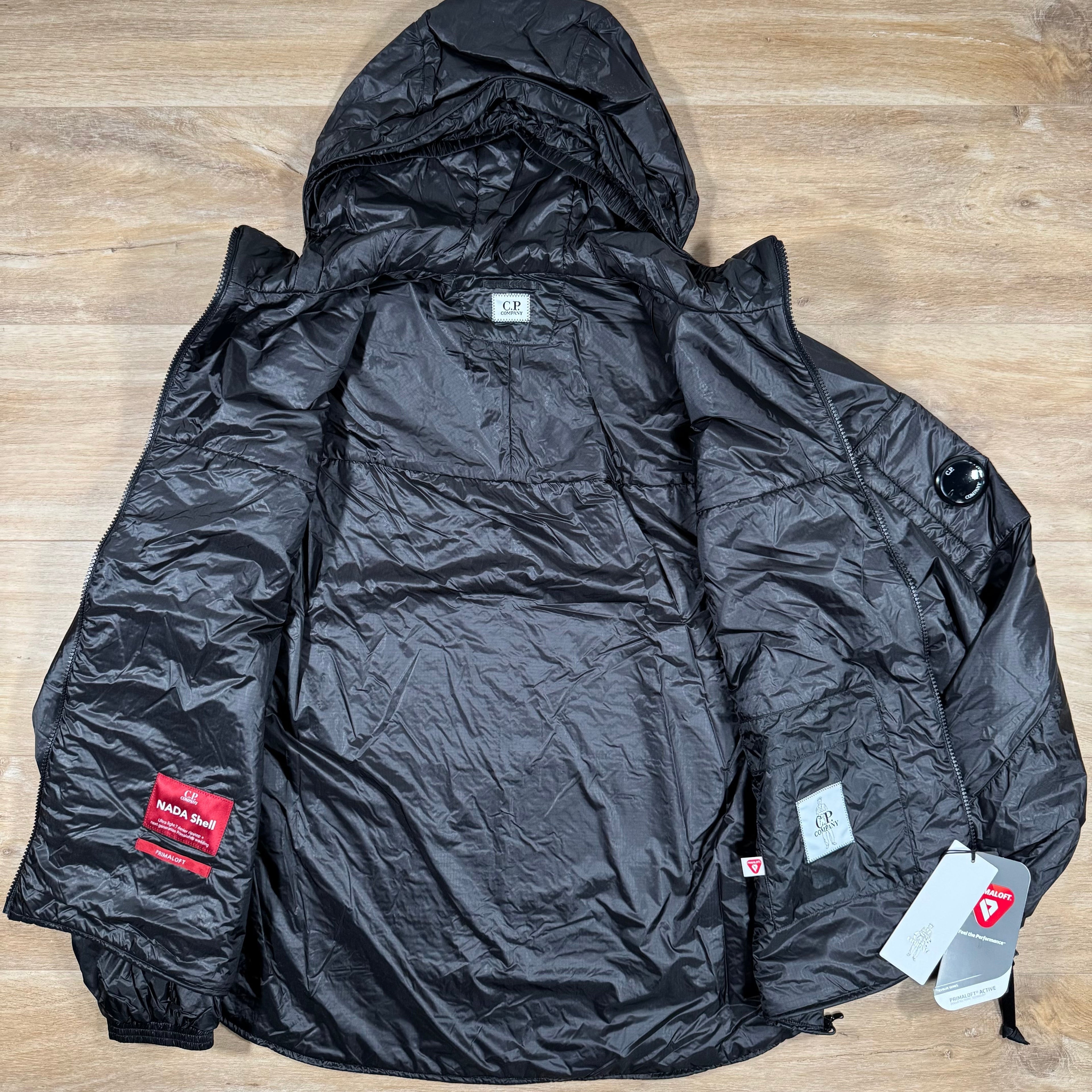 CP Company Nada Shell Lens Padded Jacket in Black -Usfansport