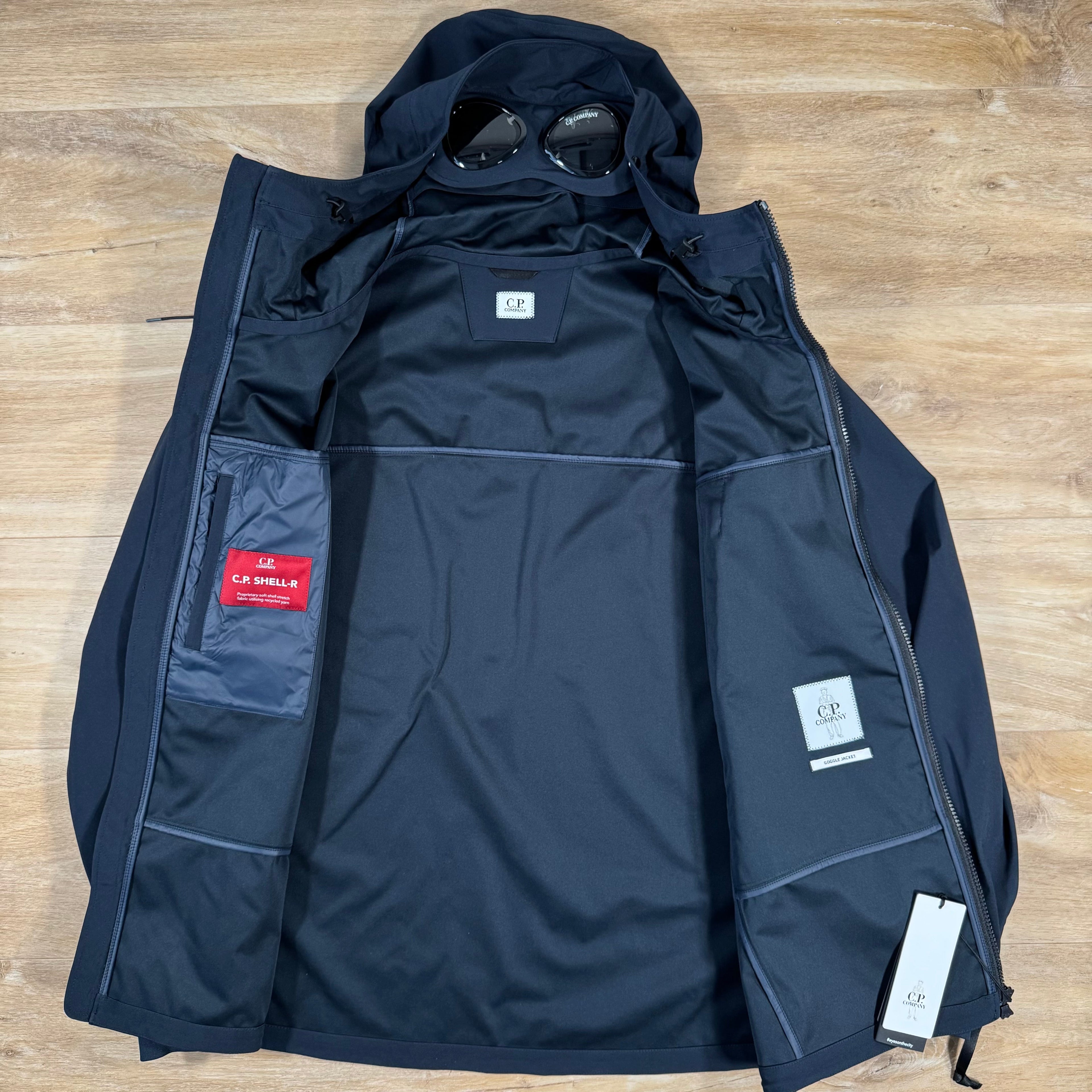 CP Company Shell-R Goggle Jacket in Navy -Usfansport