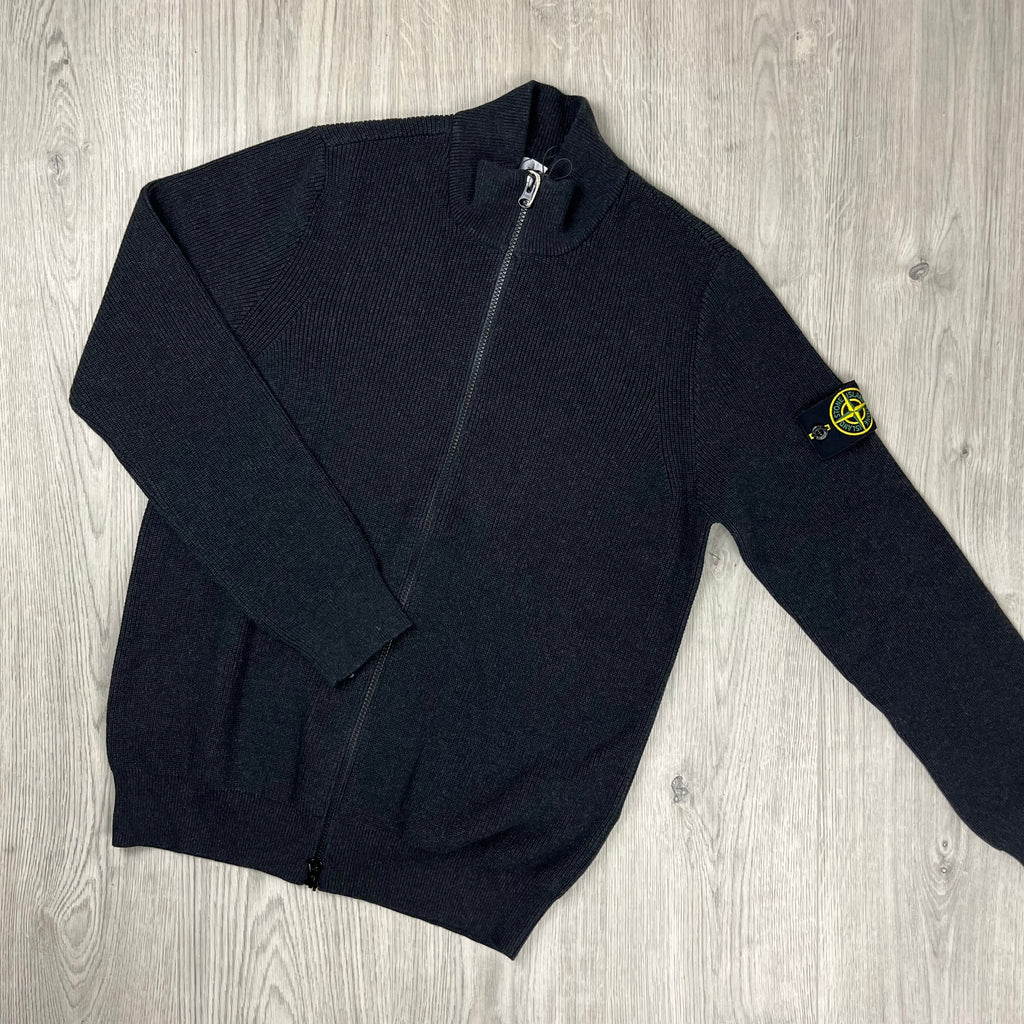 Stone Island Knit Cardigan - Charcoal -Usfansport