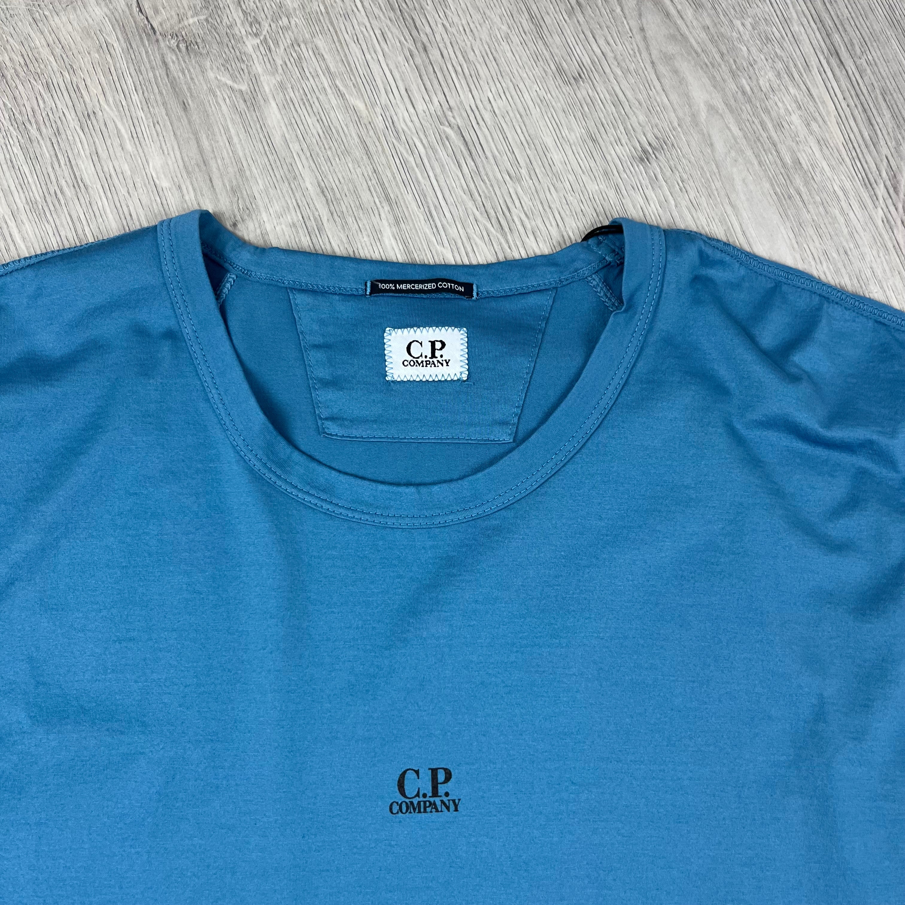 CP Company Patch T-Shirt - Aegean Blue -Usfansport