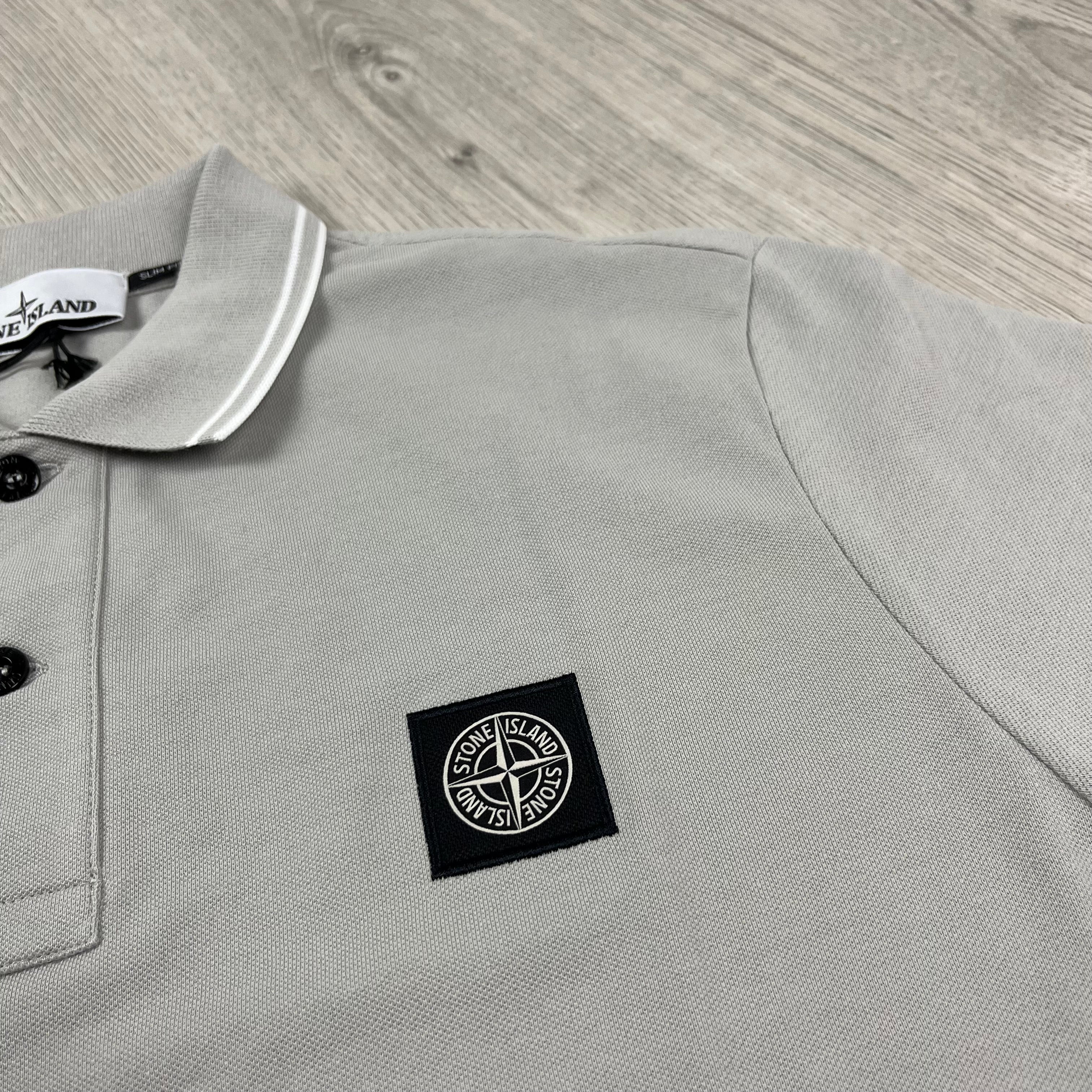 Stone Island Patch Polo Shirt - Grey -Usfansport
