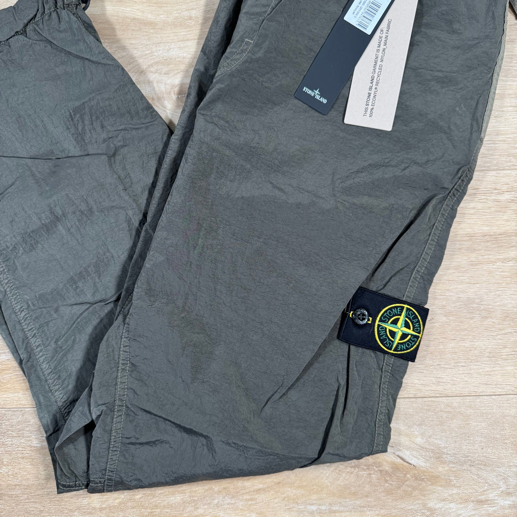 Stone Island Nylon Metal Pants in Military Green with Nylon Mesh Lining -Usfansport