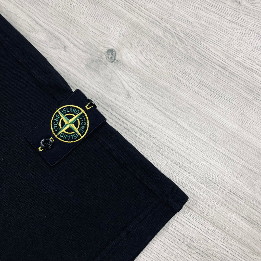Stone Island Dyed Jersey Shorts - Black -Usfansport