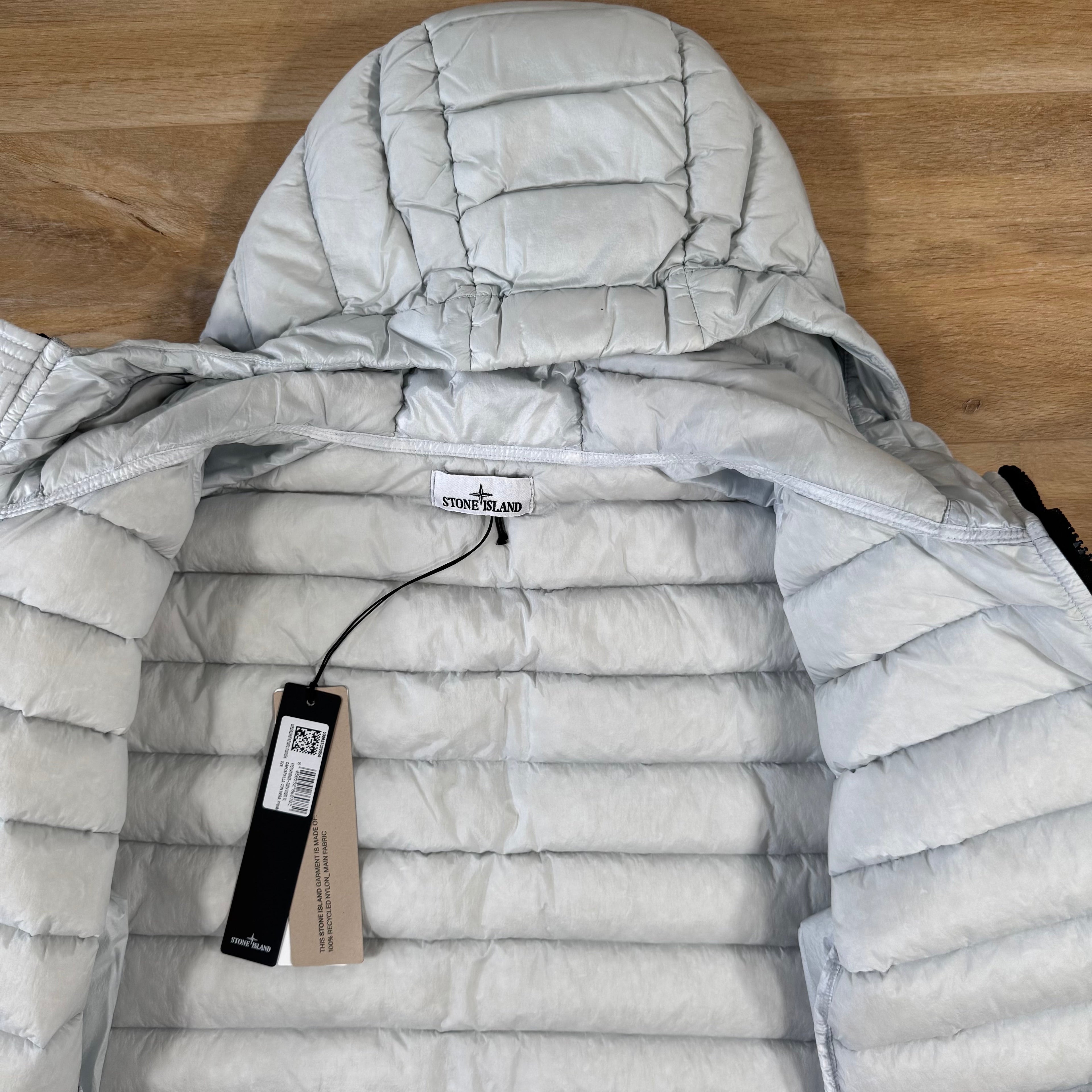 Stone Island Loom Woven Nylon Down-TC Jacket in Sky Blue -Usfansport