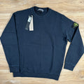 Stone Island Diagonal Fleece Old Treatment Sweatshirt in Navy -Usfansport