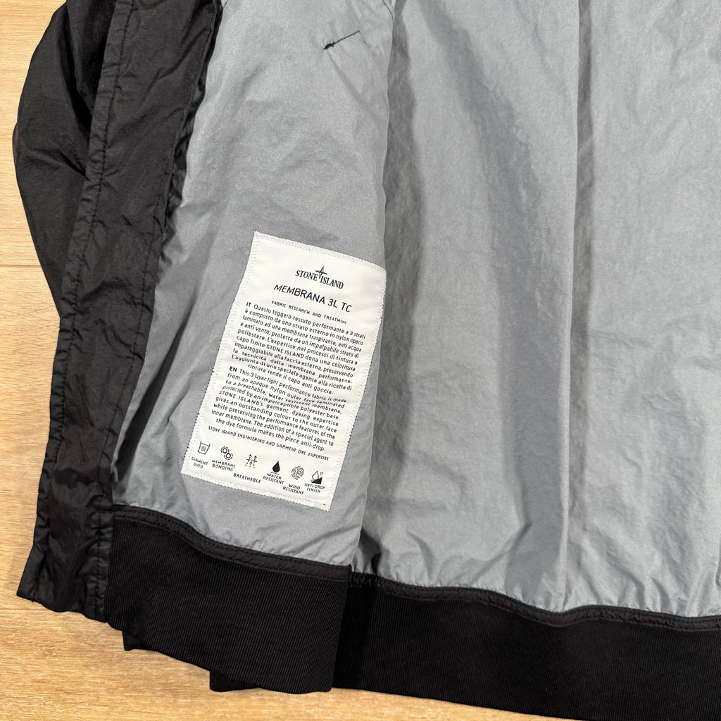 Stone Island Membrana 3L TC Bomber Jacket in Black -Usfansport