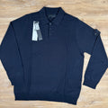 Stone Island Light Pure Wool Long-Sleeved Ghost Polo Shirt in Navy -Usfansport