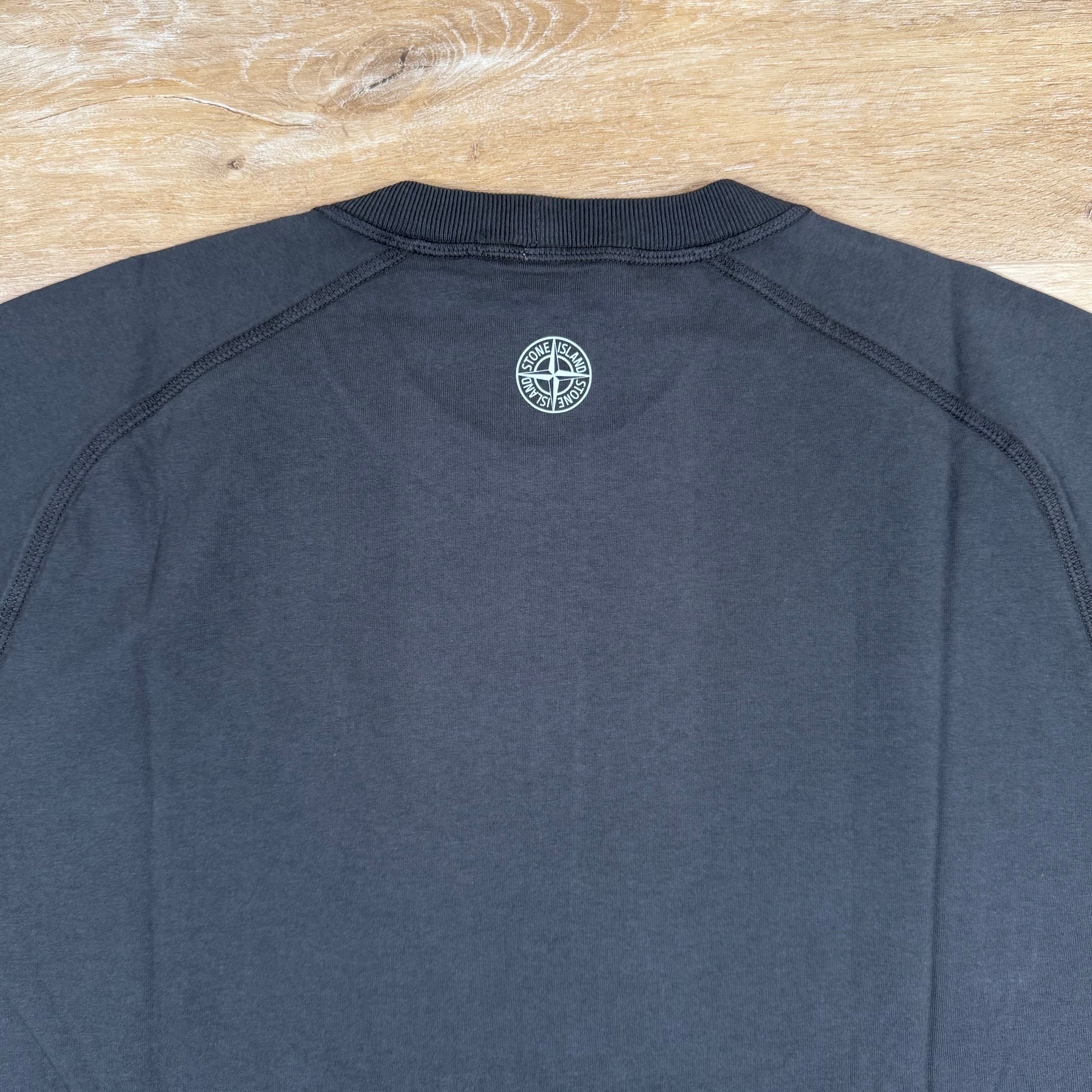Stone Island Organic Cotton Logo T-Shirt in Charcoal Grey -Usfansport