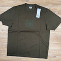 CP Company Metropolis Series Rubberized Logo T-Shirt in Ivy Green -Usfansport