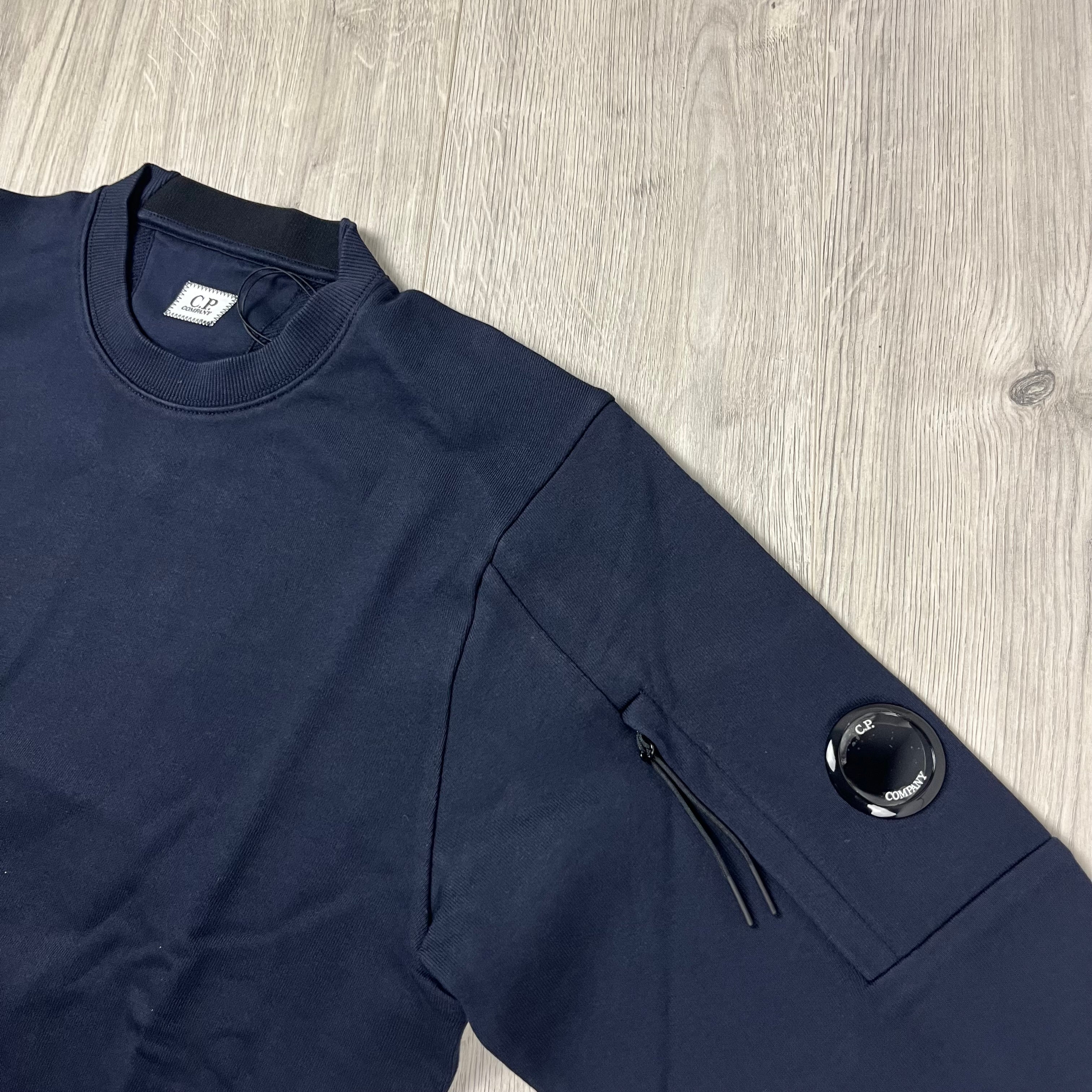 CP Company Raised Fleece Sweatshirt - Navy -Usfansport