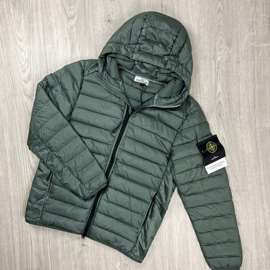 Stone Island Woven Down Jacket - Musk -Usfansport