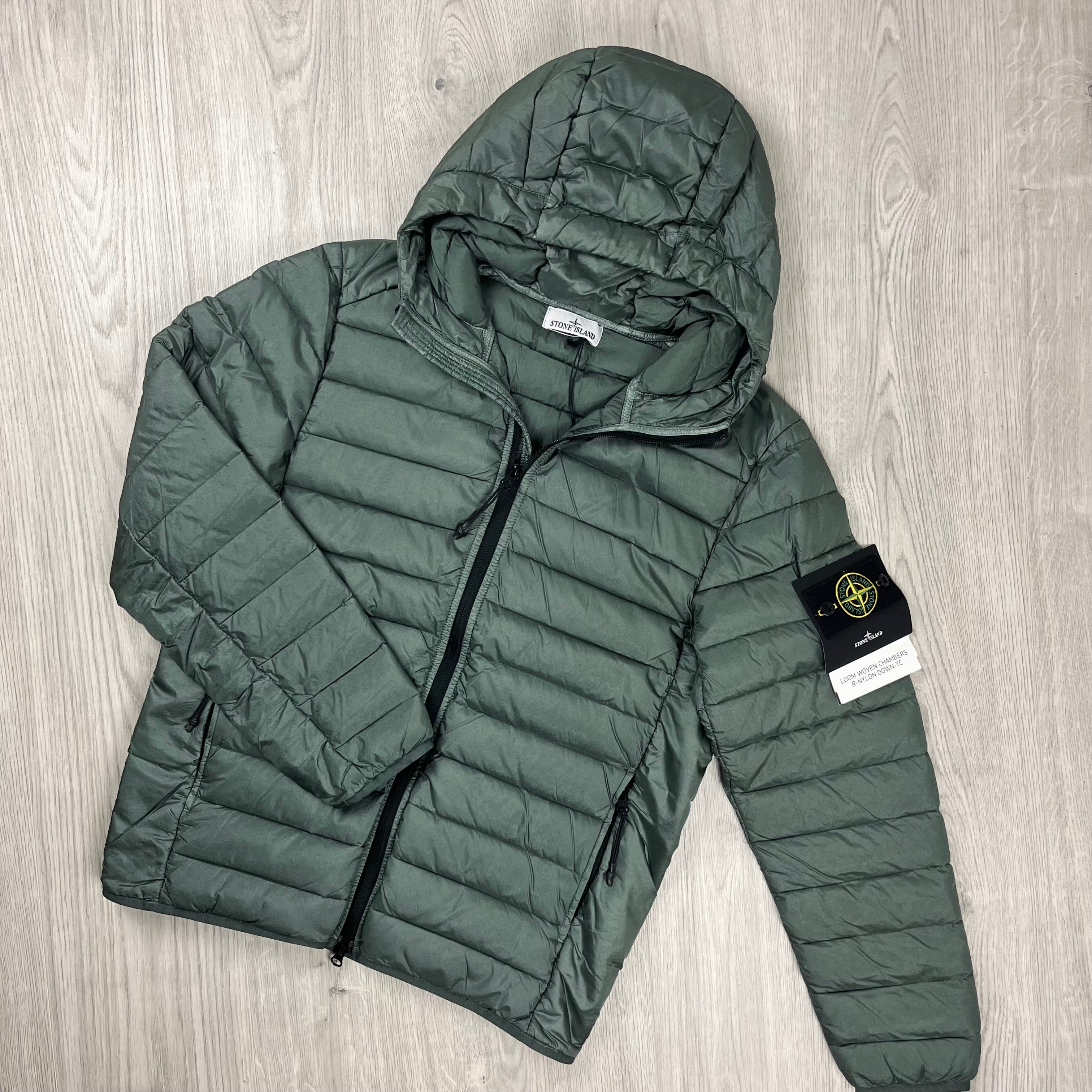 Stone Island Woven Down Jacket - Musk -Usfansport