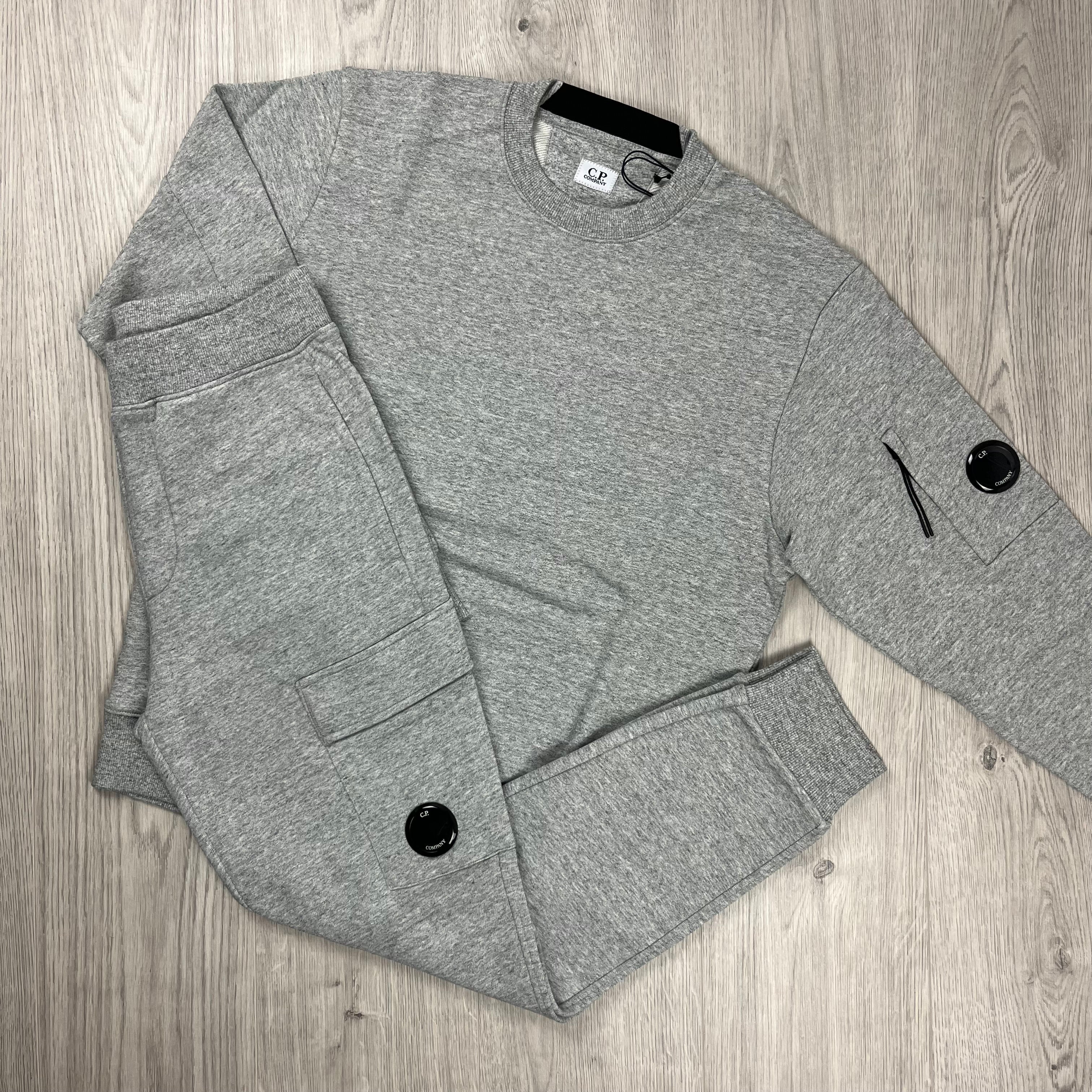 CP Company Raised Fleece Tracksuit - Grey -Usfansport