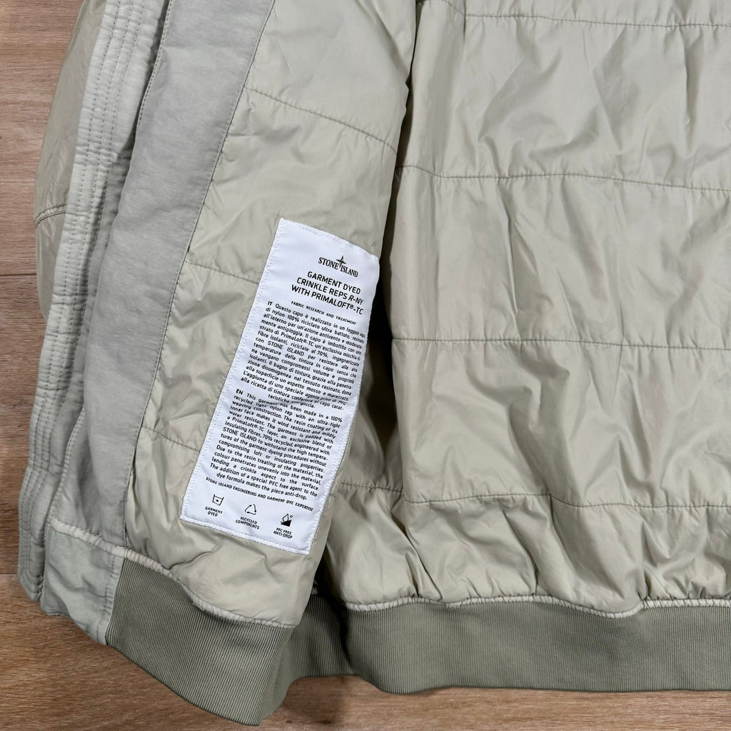 Stone Island Crinkle Reps R-NY Primaloft T-C Jacket in Plaster -Usfansport