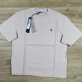 Stone Island Combed Organic Cotton Patch Logo T-Shirt in Antique Rose -Usfansport