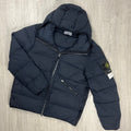 Stone Island Nylon Down Jacket - Navy -Usfansport