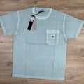 Stone Island Organic Cotton Fissato Effect T-Shirt in Green Grey -Usfansport