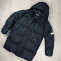 Stone Island Crinkle Reps Down Jacket - Black -Usfansport