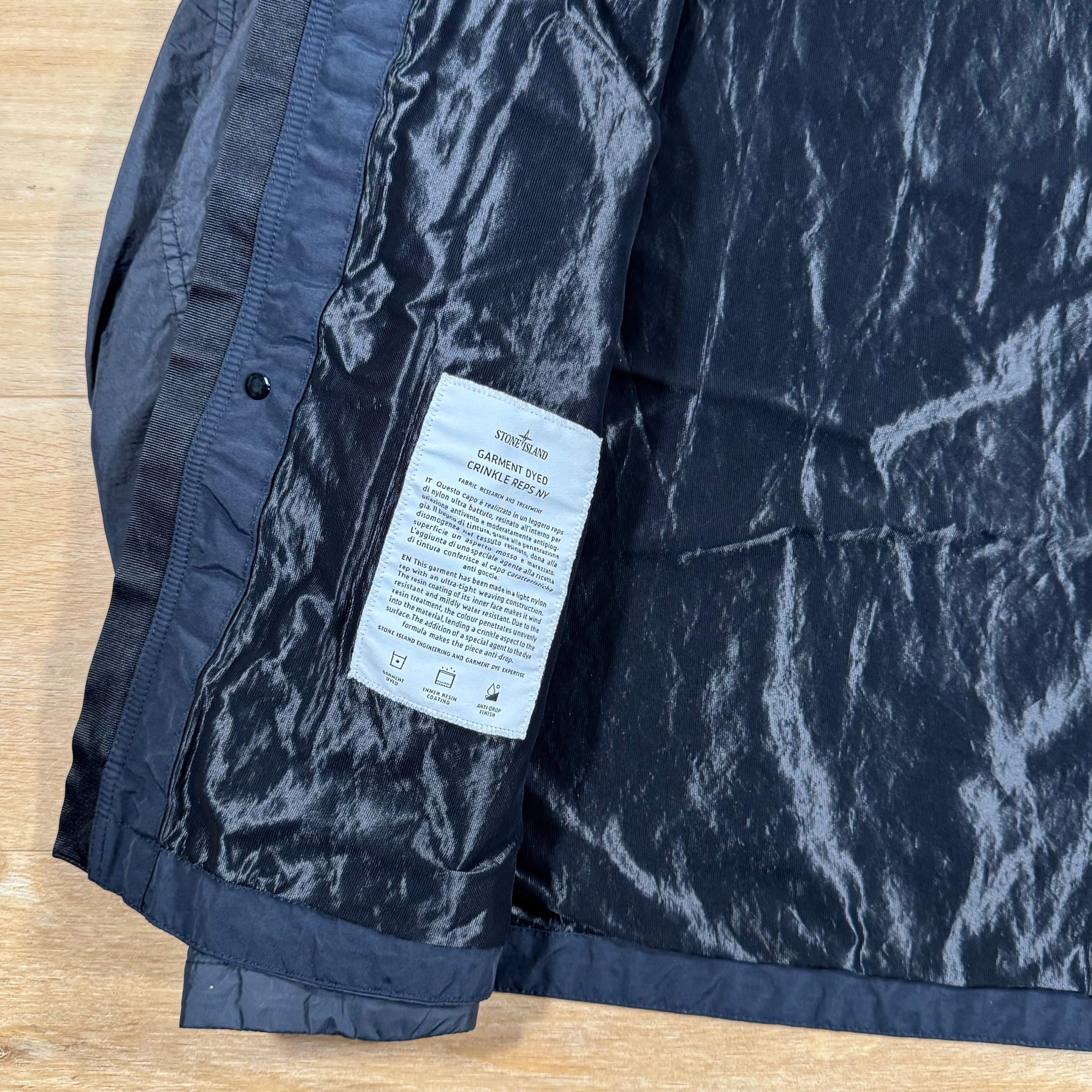 Stone Island Crinkle Reps R-NY Jacket in Navy -Usfansport