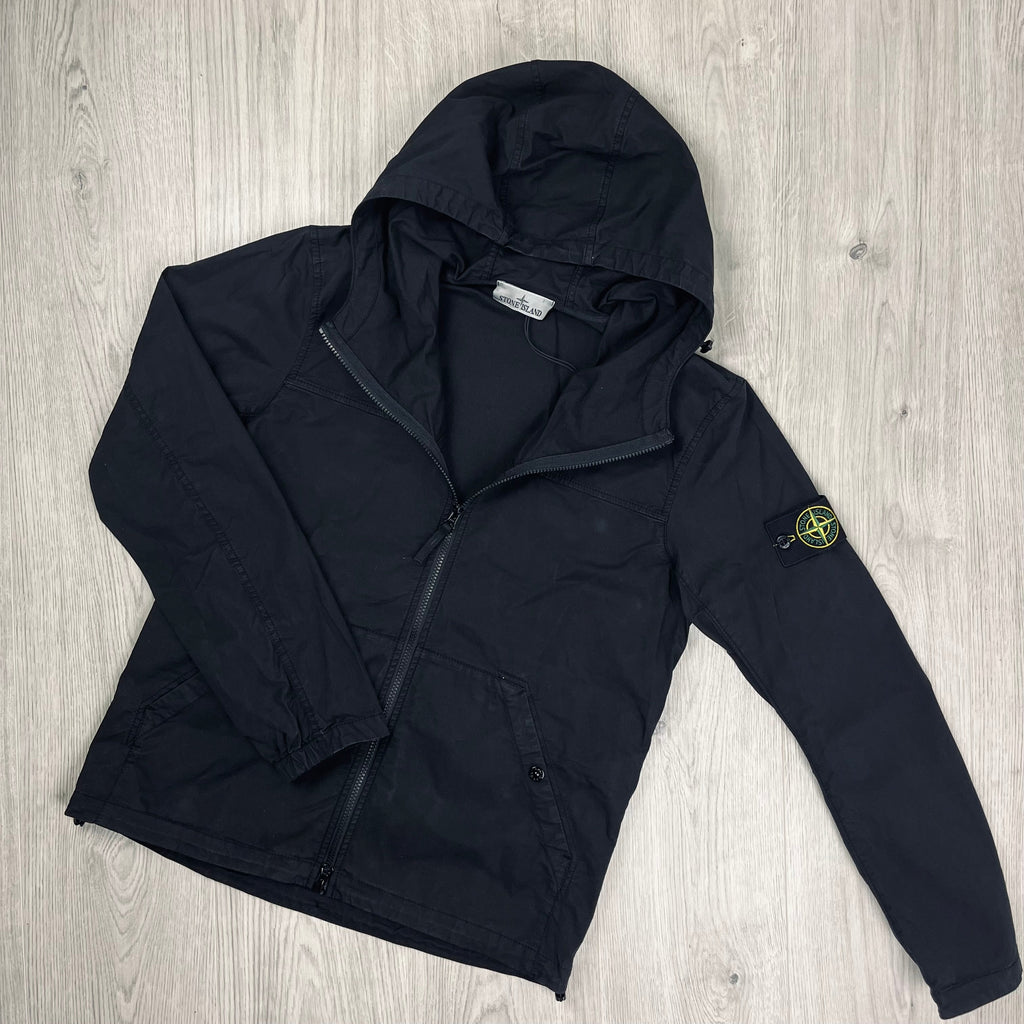 Stone Island Hooded Overshirt - Black -Usfansport