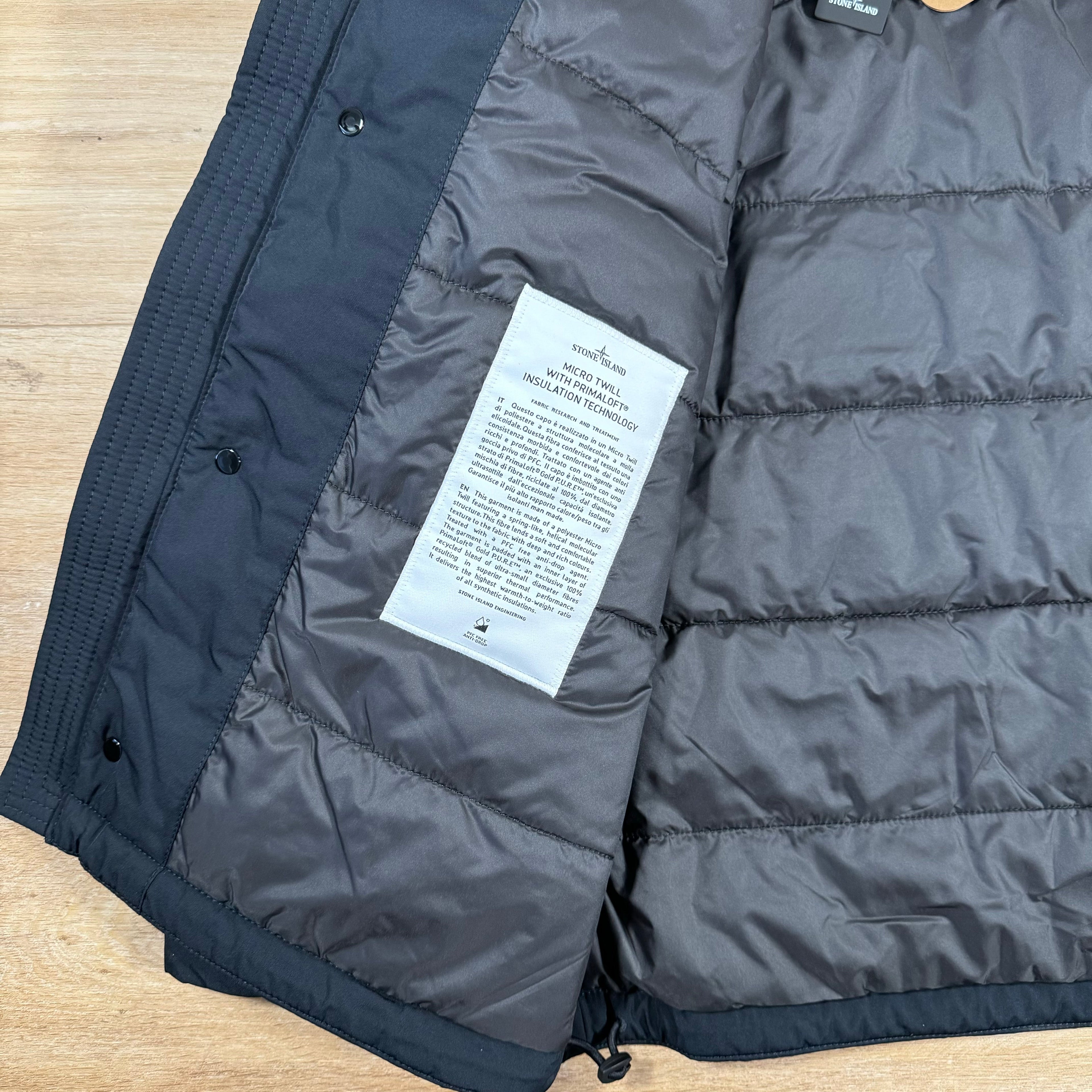 Stone Island Polyester Micro Twill Jacket in Navy -Usfansport