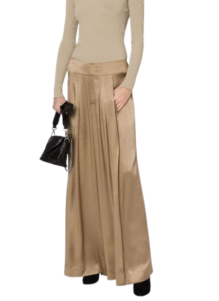 ALBERTA FERRETTI pantalone raso con pieghe