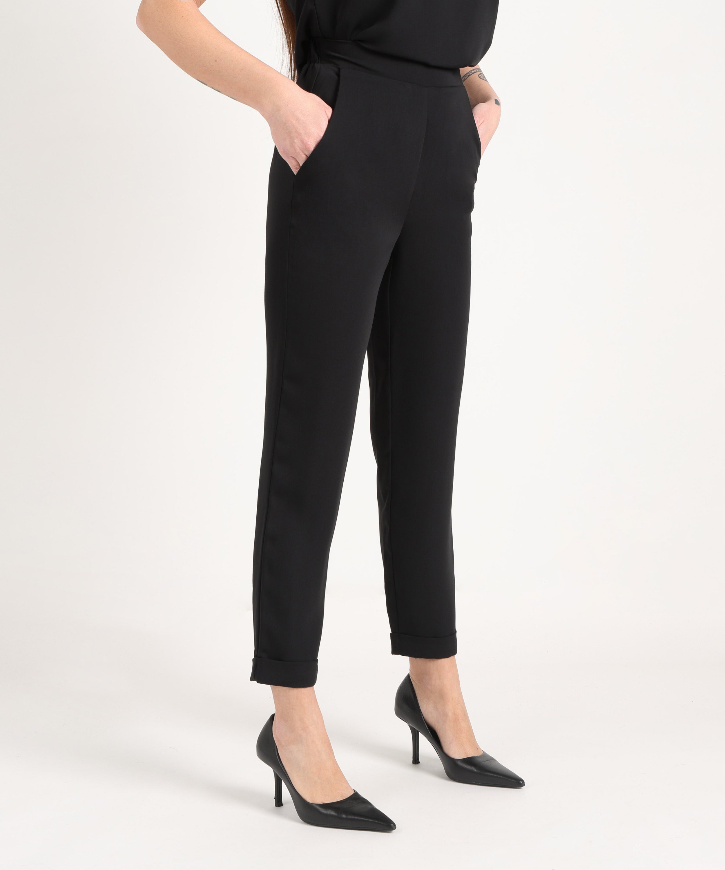 MAIDA MILA Pantalone con risvolto