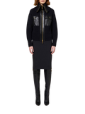 ELISABETTA FRANCHI Gonna midi in doppio crÃªpe stretch.
