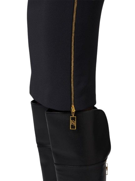 ELISABETTA FRANCHI Gonna midi in doppio crÃªpe stretch.