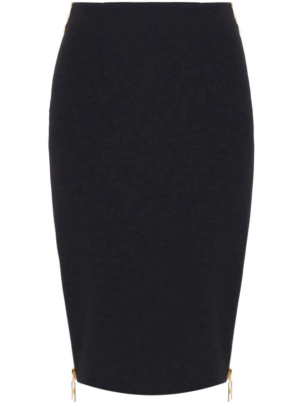 ELISABETTA FRANCHI Gonna midi in doppio crÃªpe stretch.