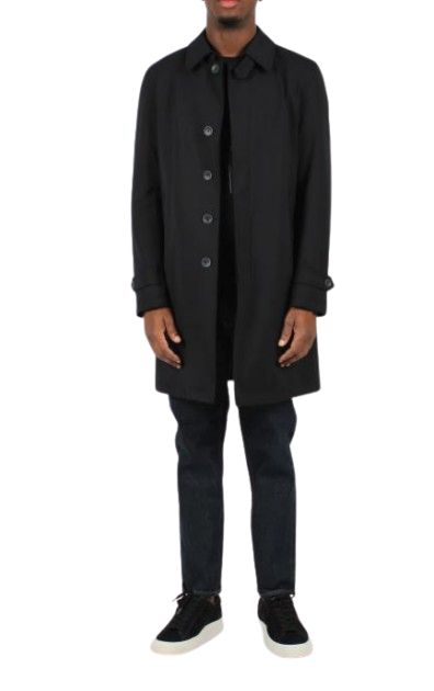 HERNO impermeabile corto diagonale