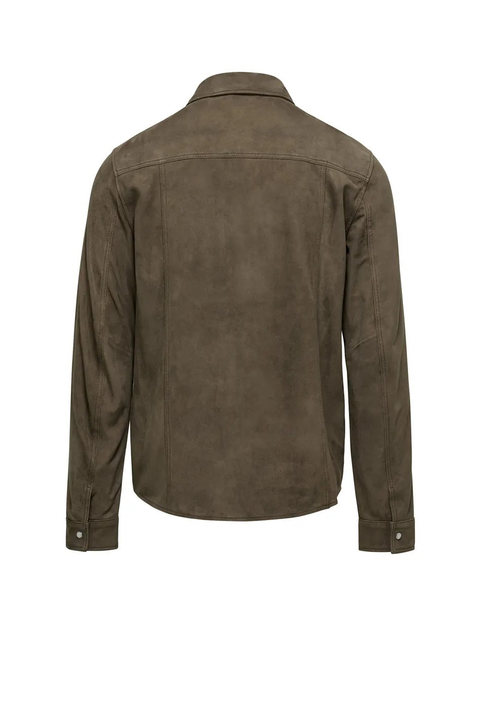 BOMBOOGIE Giacca-camicia in pelle scamosciata