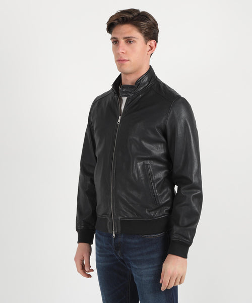 BOMBOOGIE Bomber in pelle Friz