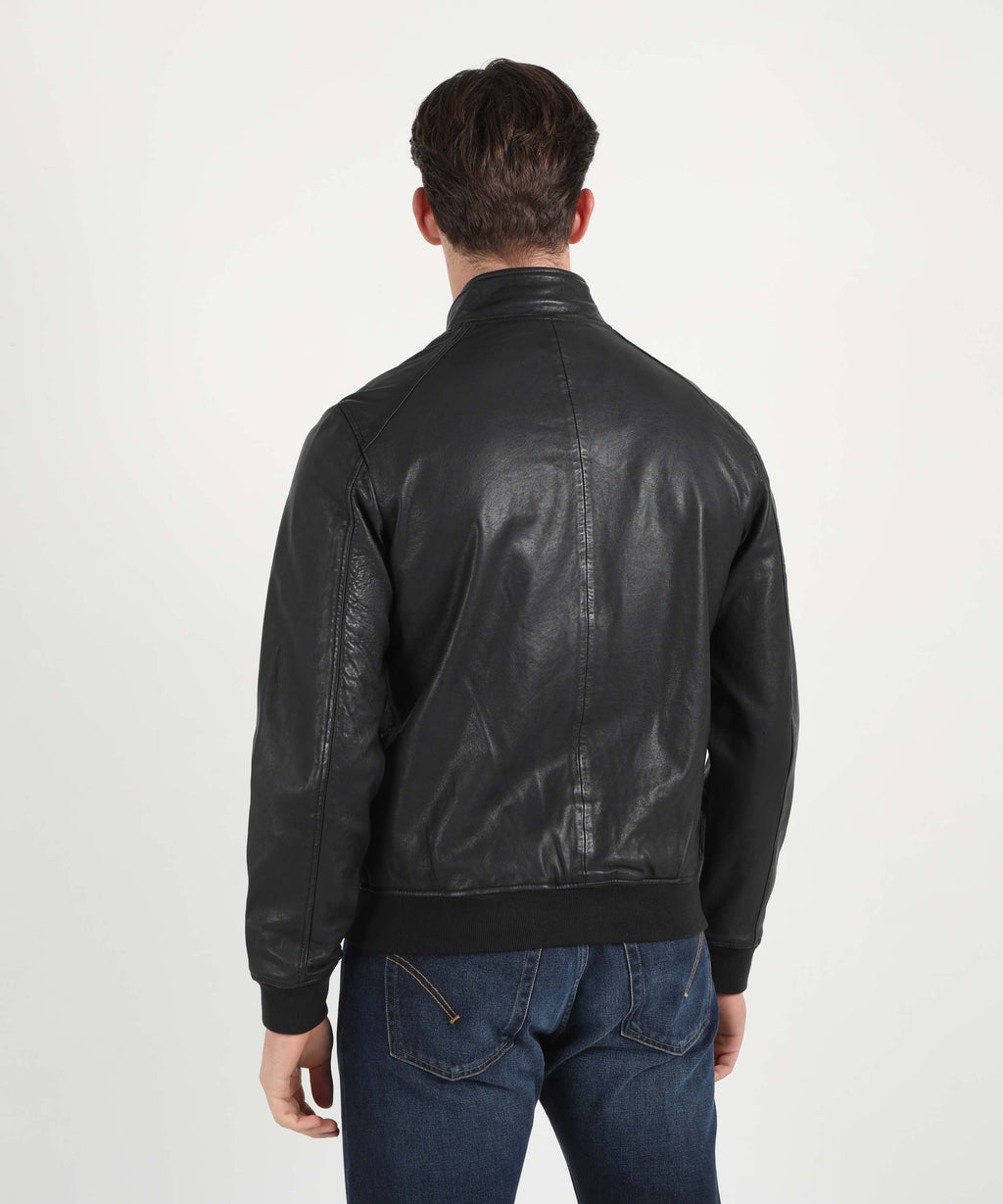 BOMBOOGIE Bomber in pelle Friz