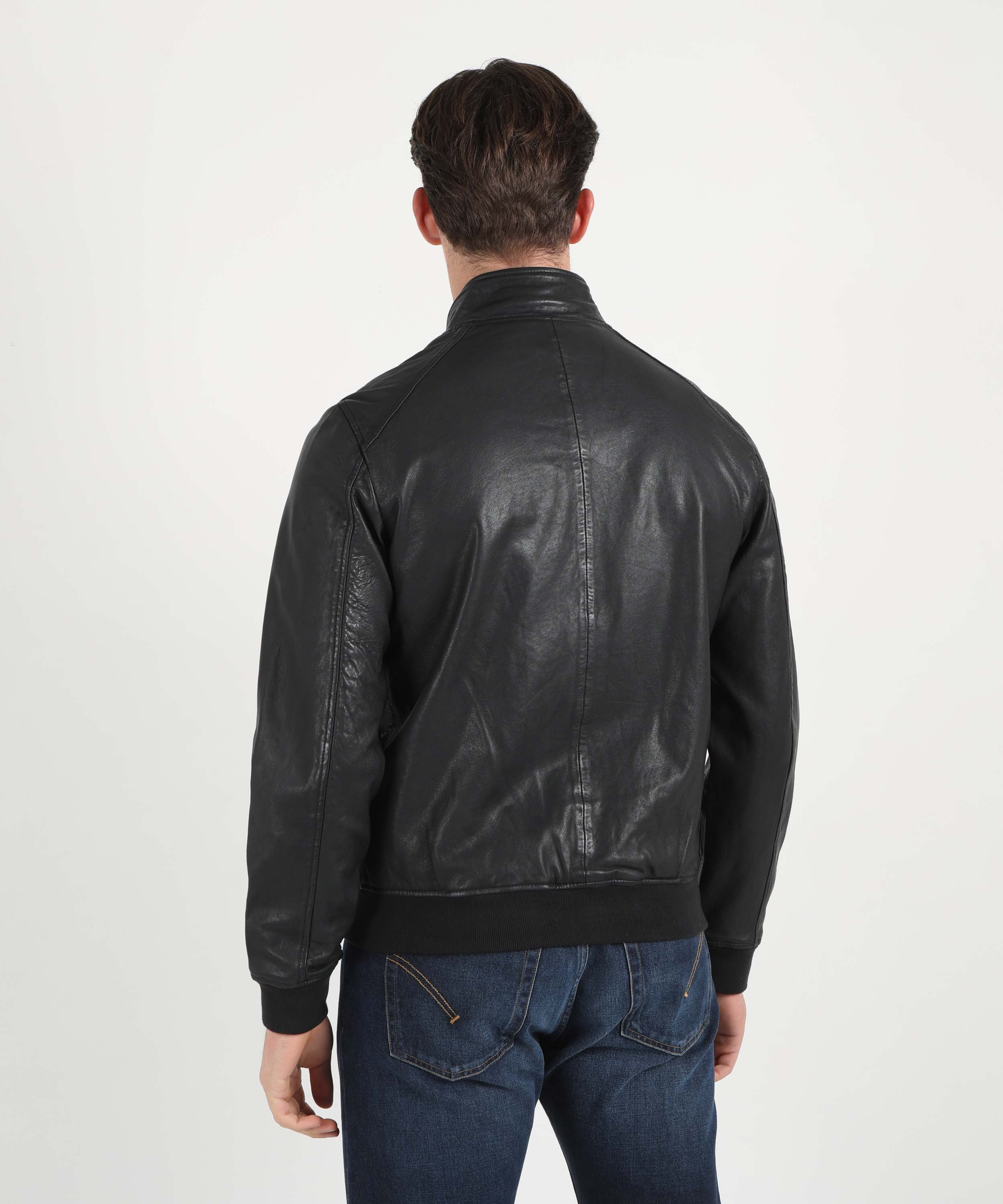 BOMBOOGIE Bomber in pelle Friz