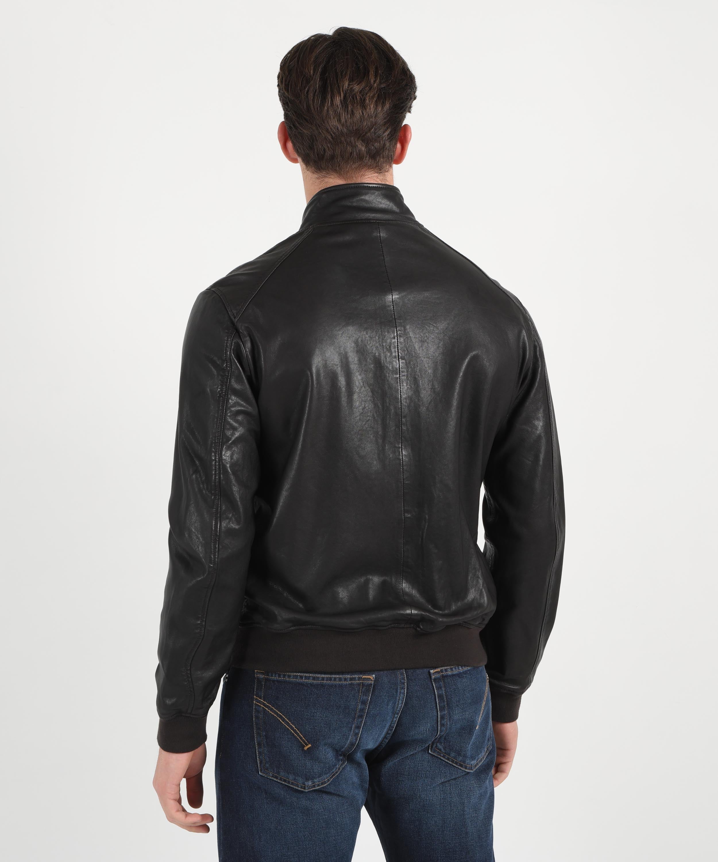 BOMBOOGIE Bomber in pelle Friz