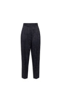 ELISABETTA FRANCHI Pantalone dritto in crepe jacquard lettering