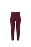 ELISABETTA FRANCHI Pantalone dritto alla caviglia in doppio crepe stretch