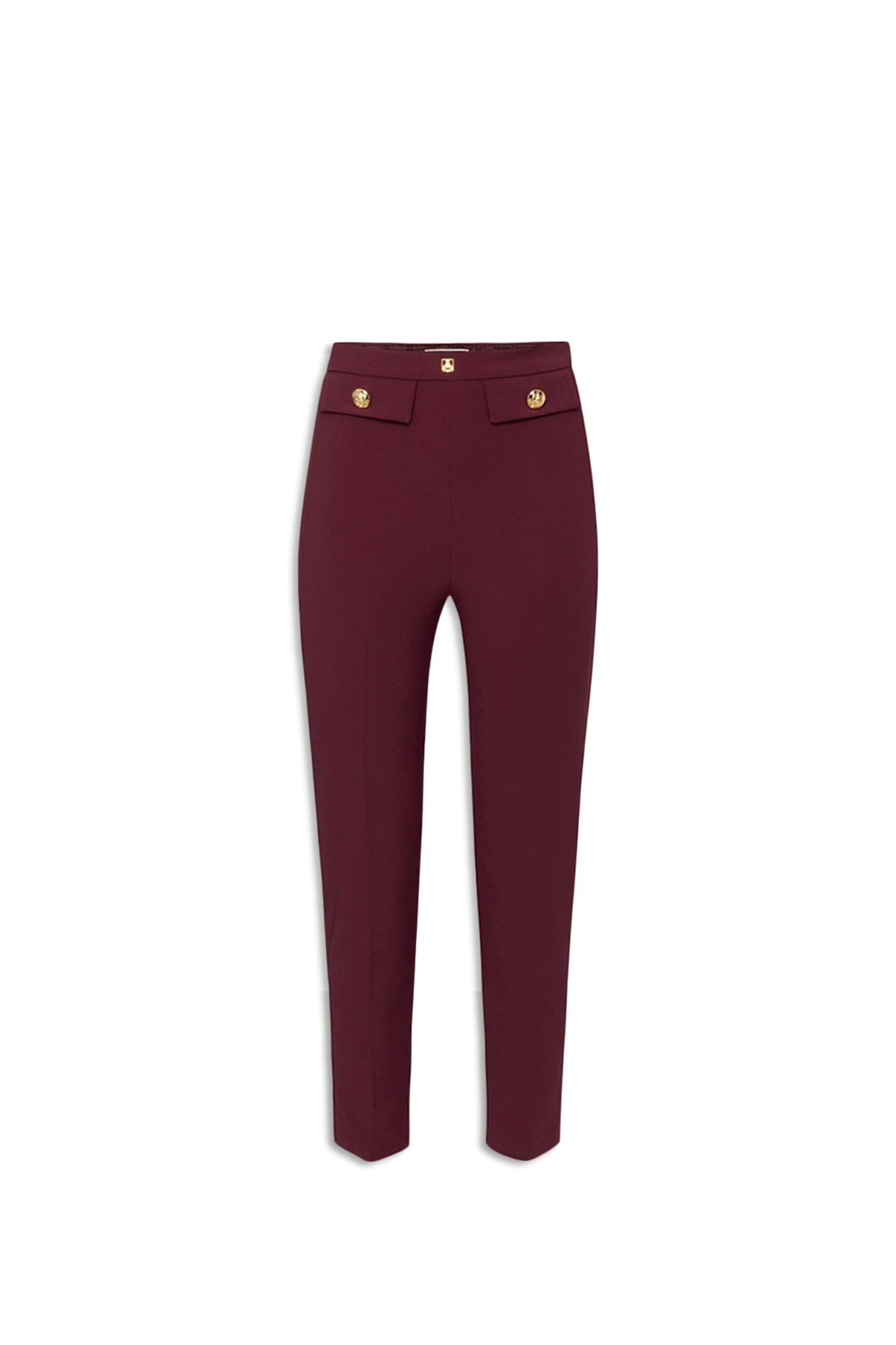 ELISABETTA FRANCHI Pantalone dritto alla caviglia in doppio crepe stretch