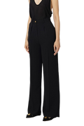 ELISABETTA FRANCHI Pantalone dritto in crÃªpe fermo con pinces