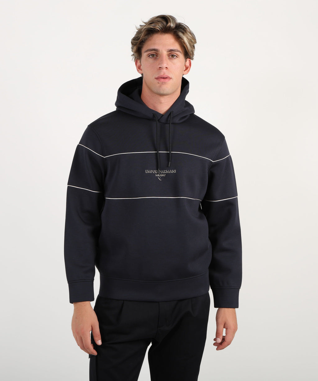 EMPORIO ARMANI Felpa con logo e cappuccio