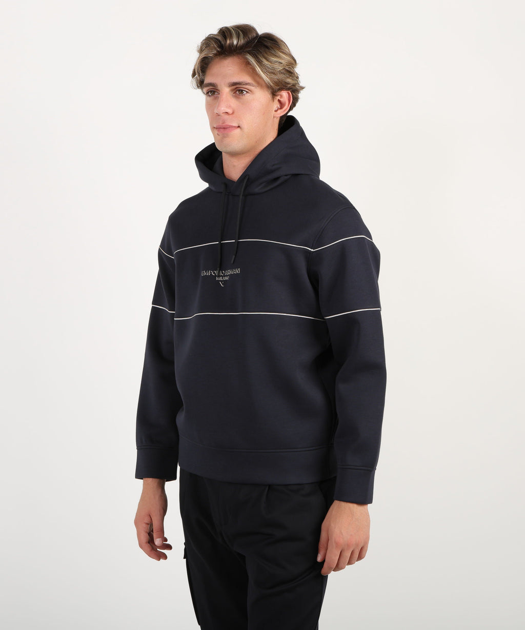 EMPORIO ARMANI Felpa con logo e cappuccio