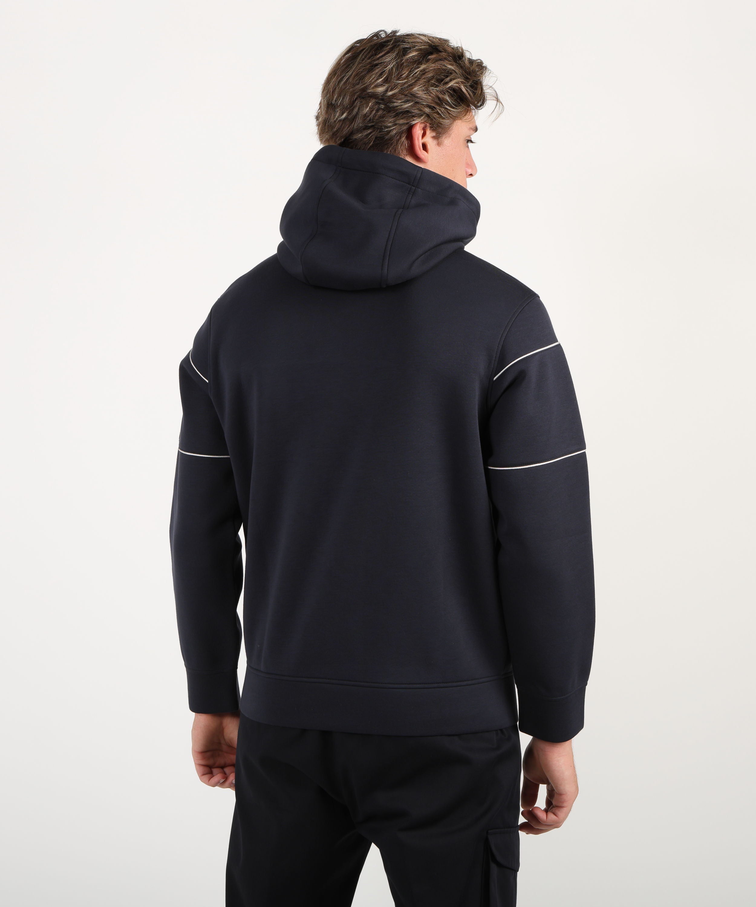 EMPORIO ARMANI Felpa con logo e cappuccio