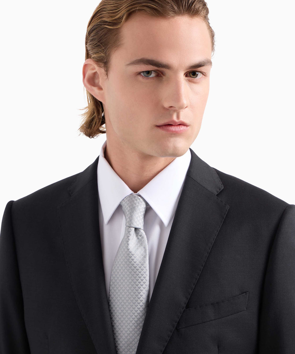EMPORIO ARMANI Cravatta in seta monogram