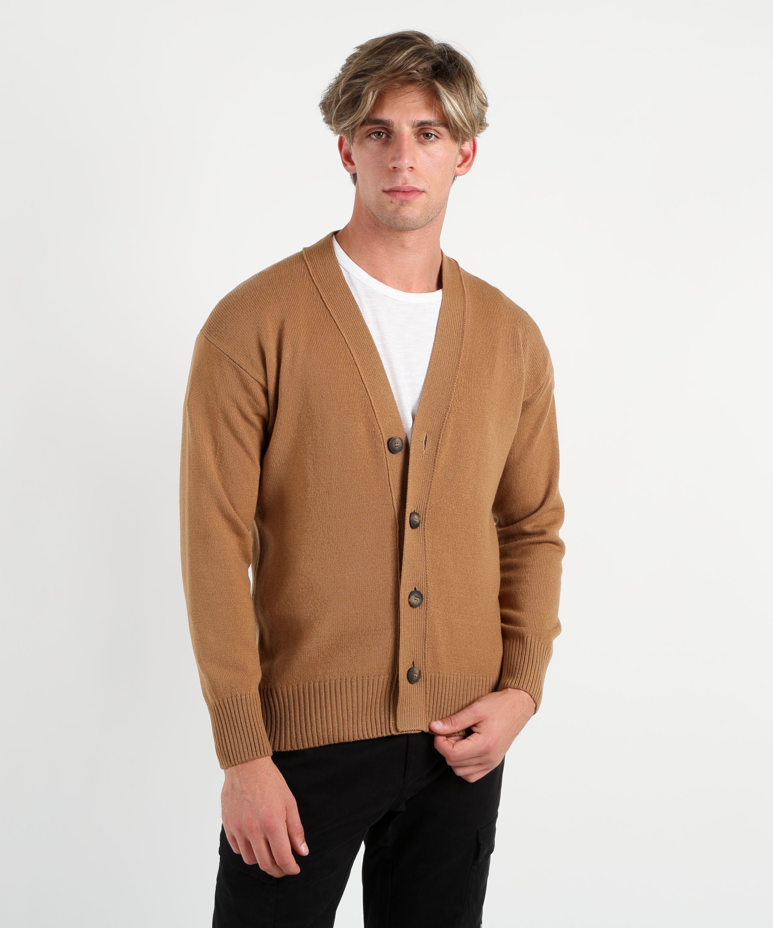 GRAN SASSO Cardigan uomo in lana a 4 bottoni