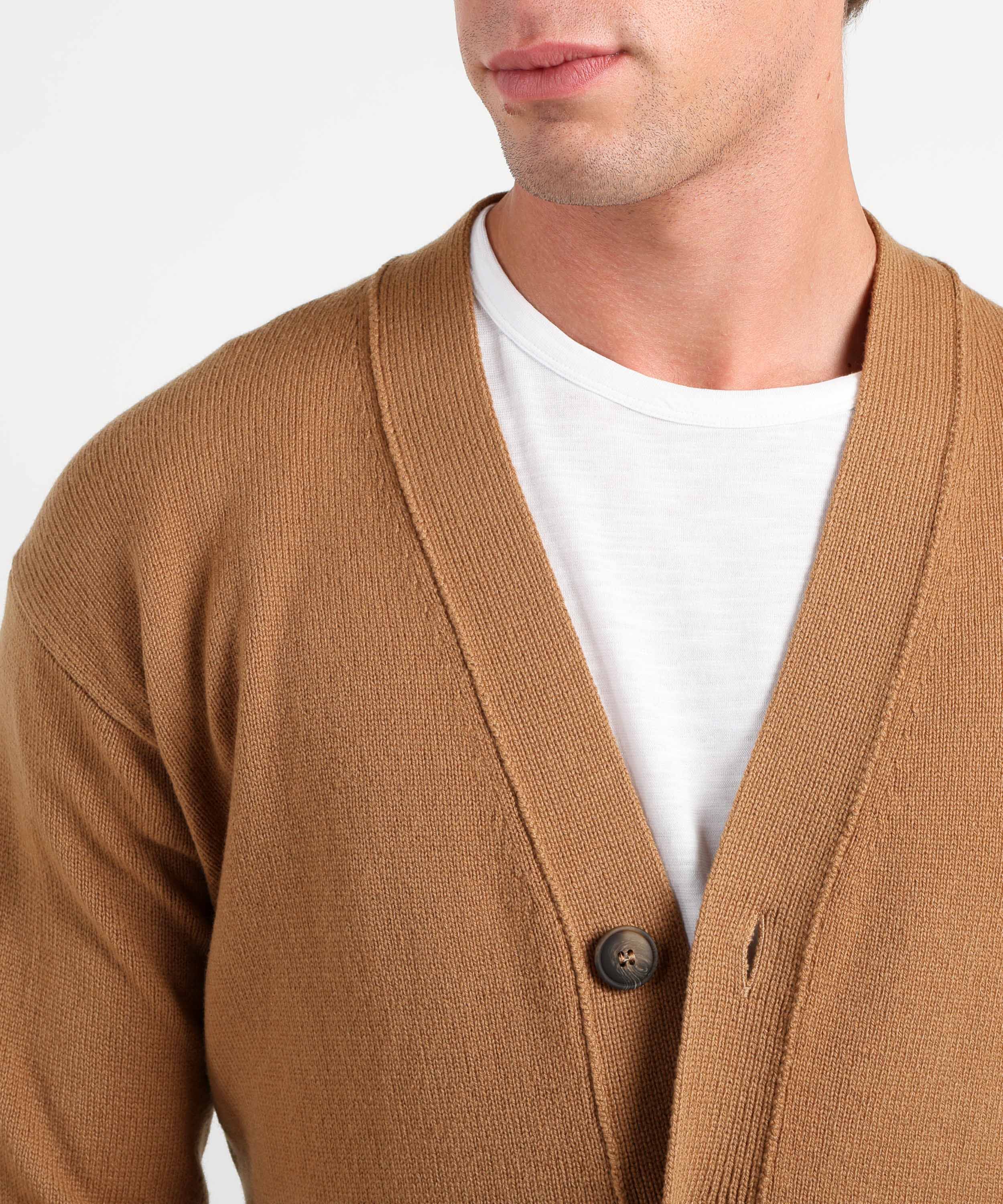 GRAN SASSO Cardigan uomo in lana a 4 bottoni