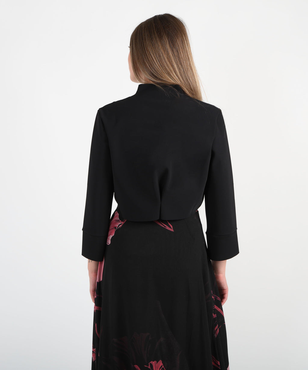CHIARA BONI Bolero in jersey stretch con manica a 3/4